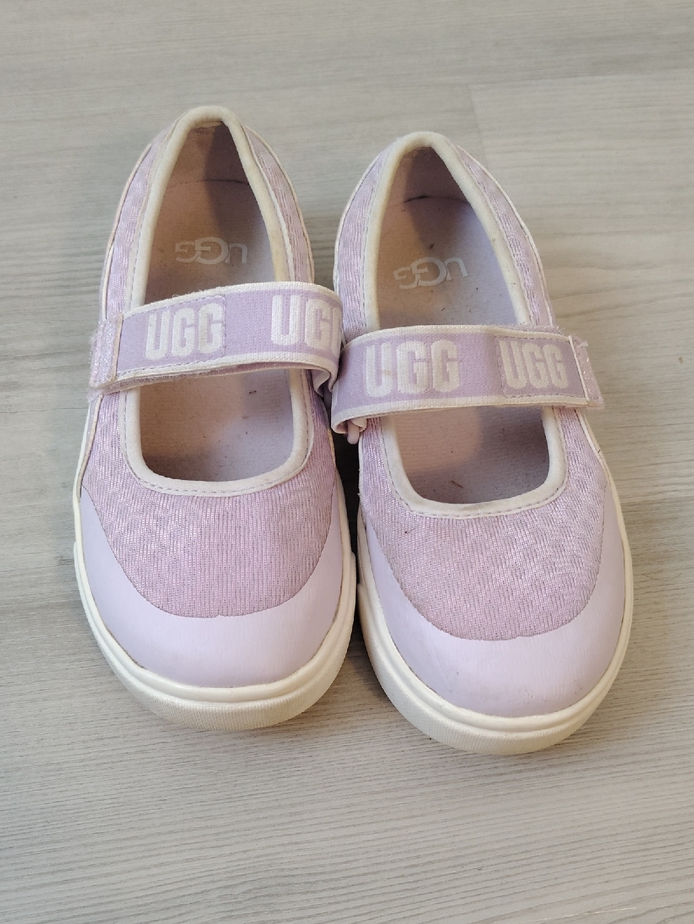 UGG Kids Lilac Mary Jane Velcro Sneakers